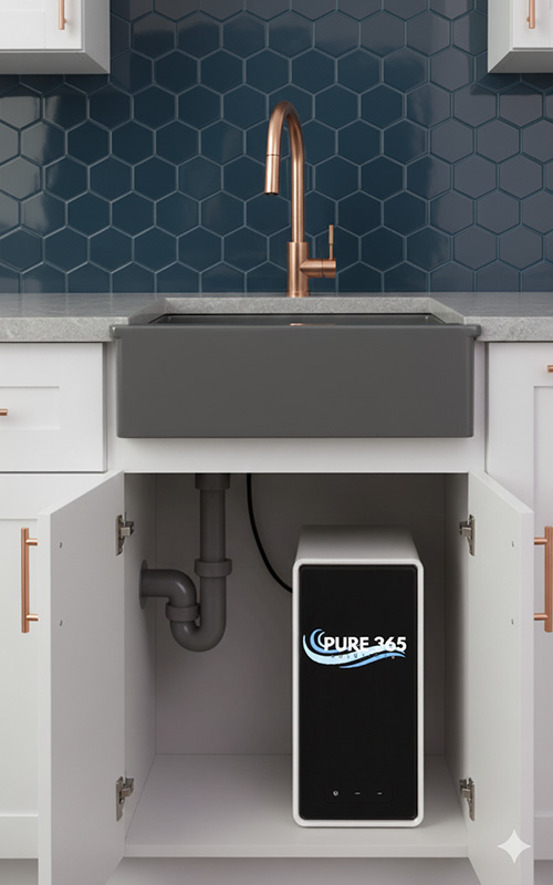PureFlow 800 AlkaPro under-sink installation